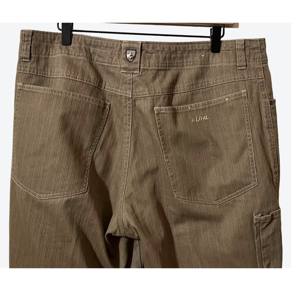 Kuhl Men's Vintage Midweight Brown Striped Hiking Pants 36" x 30" - Picture 5 of 7